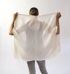White Classic Long Sweater