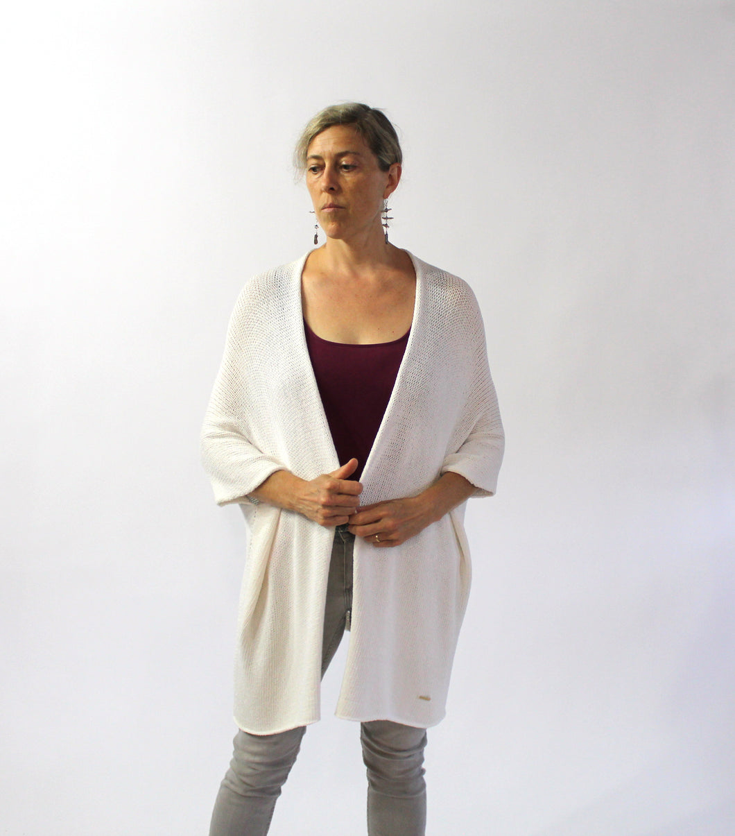 White Classic Long Sweater